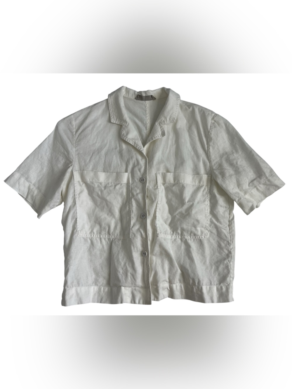 Everlane linen Short-Sleeve Button Front Top